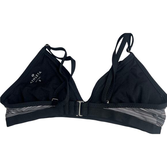 Athleta Small Veracruz Bikini Top Black/Gray Striped - Picture 2 of 5
